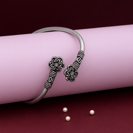 Floral Silver Bracelet