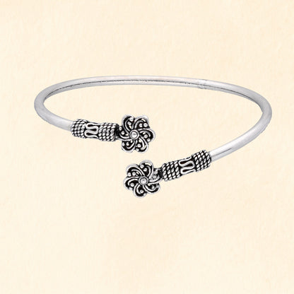 Floral Silver Bracelet
