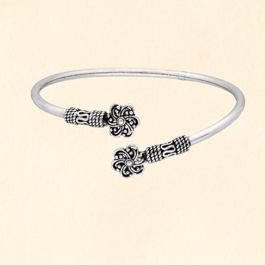 Floral Silver Bracelet