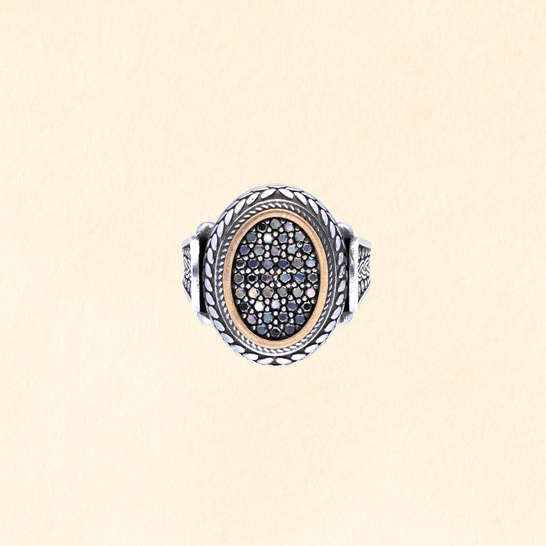 Antique Oval Shield Ring for Men