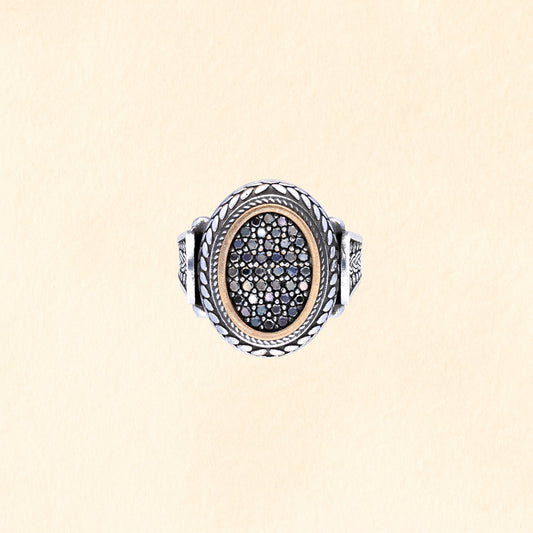 Antique Oval Shield Ring for Men