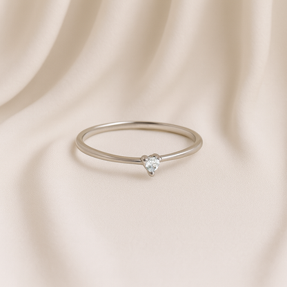 Petite Heart Sparkle Ring