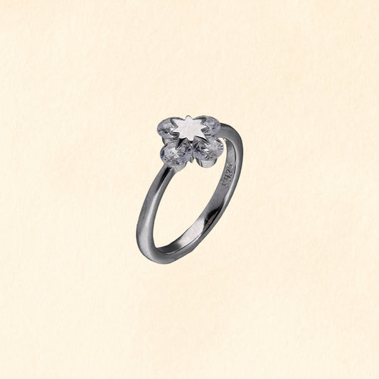 Floral Spark Cluster Ring