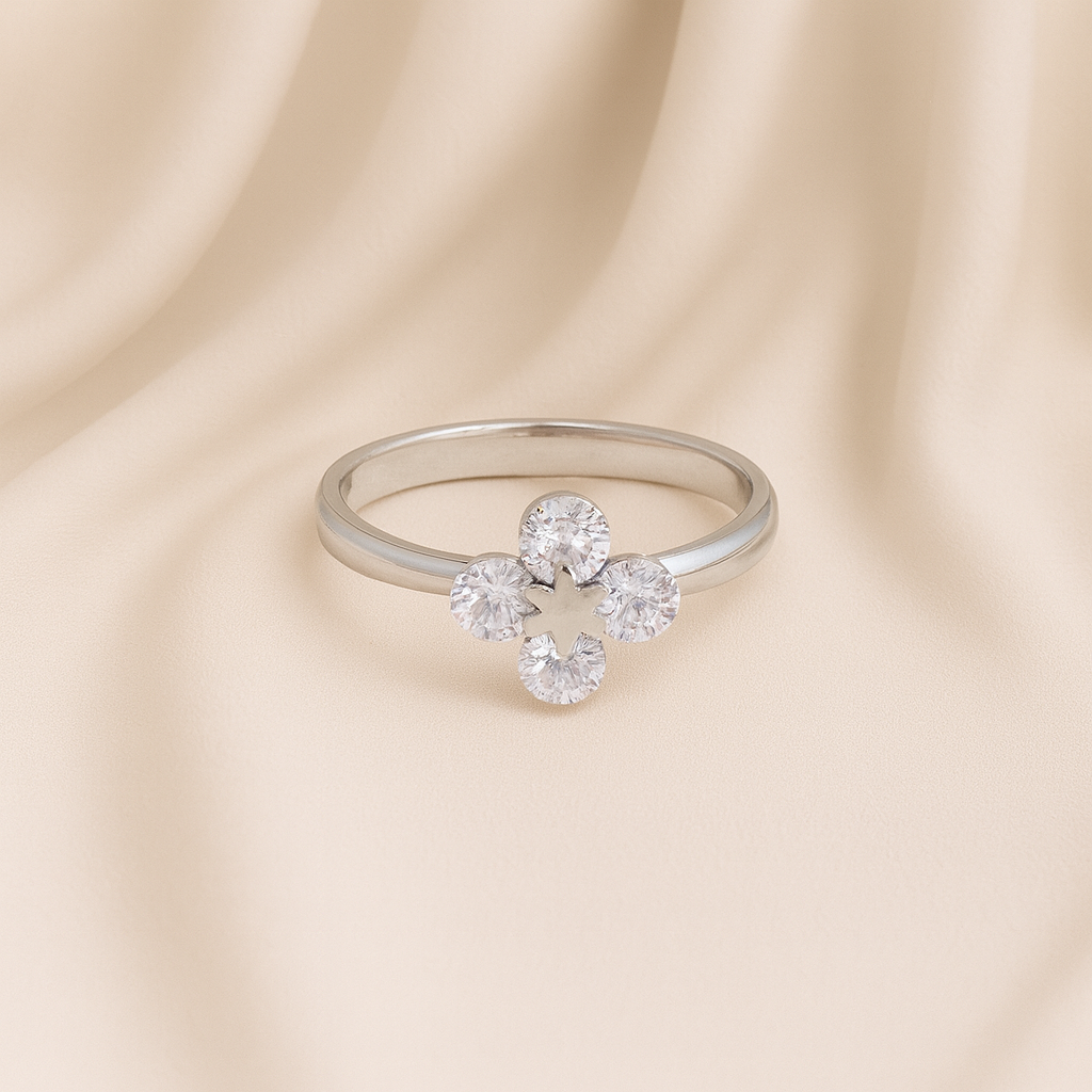 Floral Spark Cluster Ring