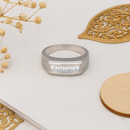 Crown Emblem Statement Ring