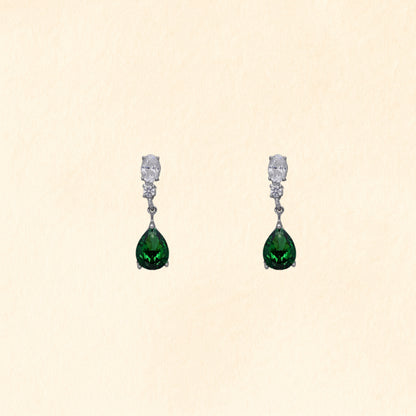 Emerald Drop Necklace Set