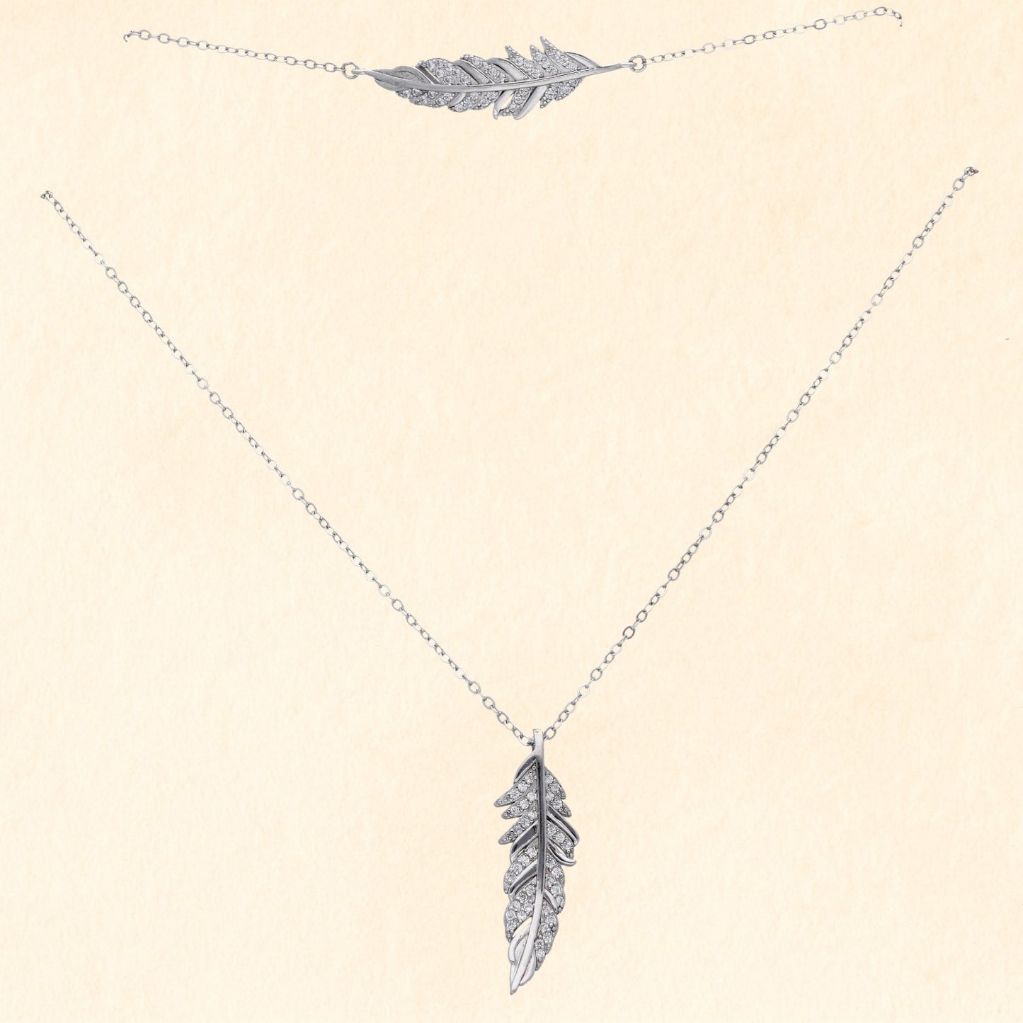 Silver Feather Necklace
