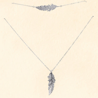 Silver Feather Necklace