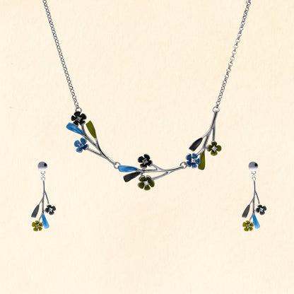 Enamel Bloom Necklace Set