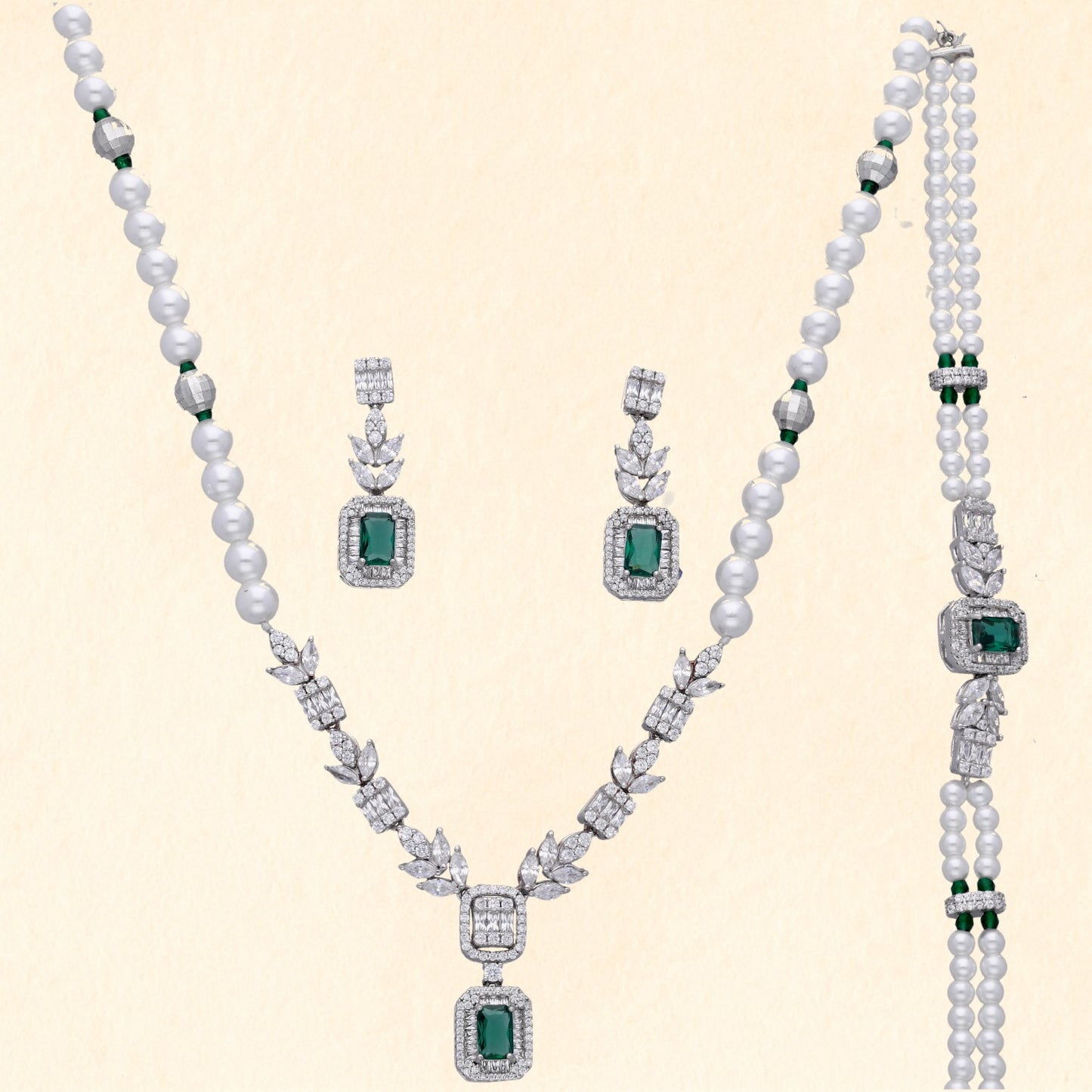 Pearl Emerald Set