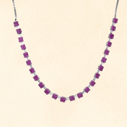Silver Ruby Necklace