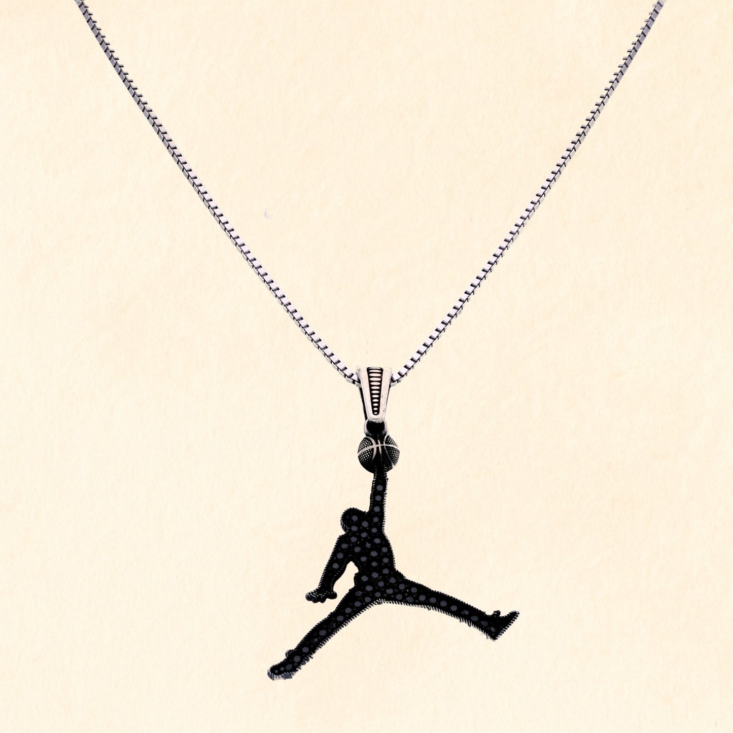 Basketball Player Pendant with Chain