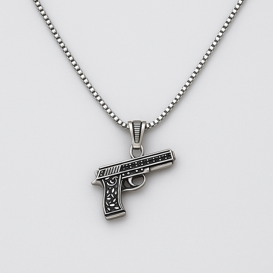 Pistol Pendant with Chain