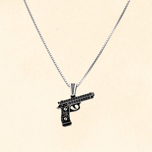 Pistol Pendant with Chain