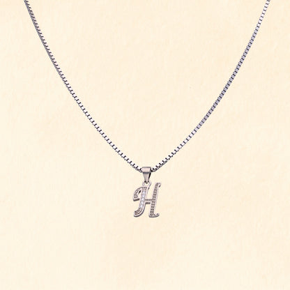 Alphabet "H" Pendant with Chain