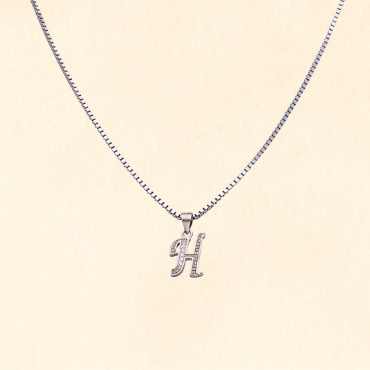 Alphabet "H" Pendant with Chain