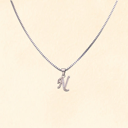 Alphabet "N" Pendant with Chain