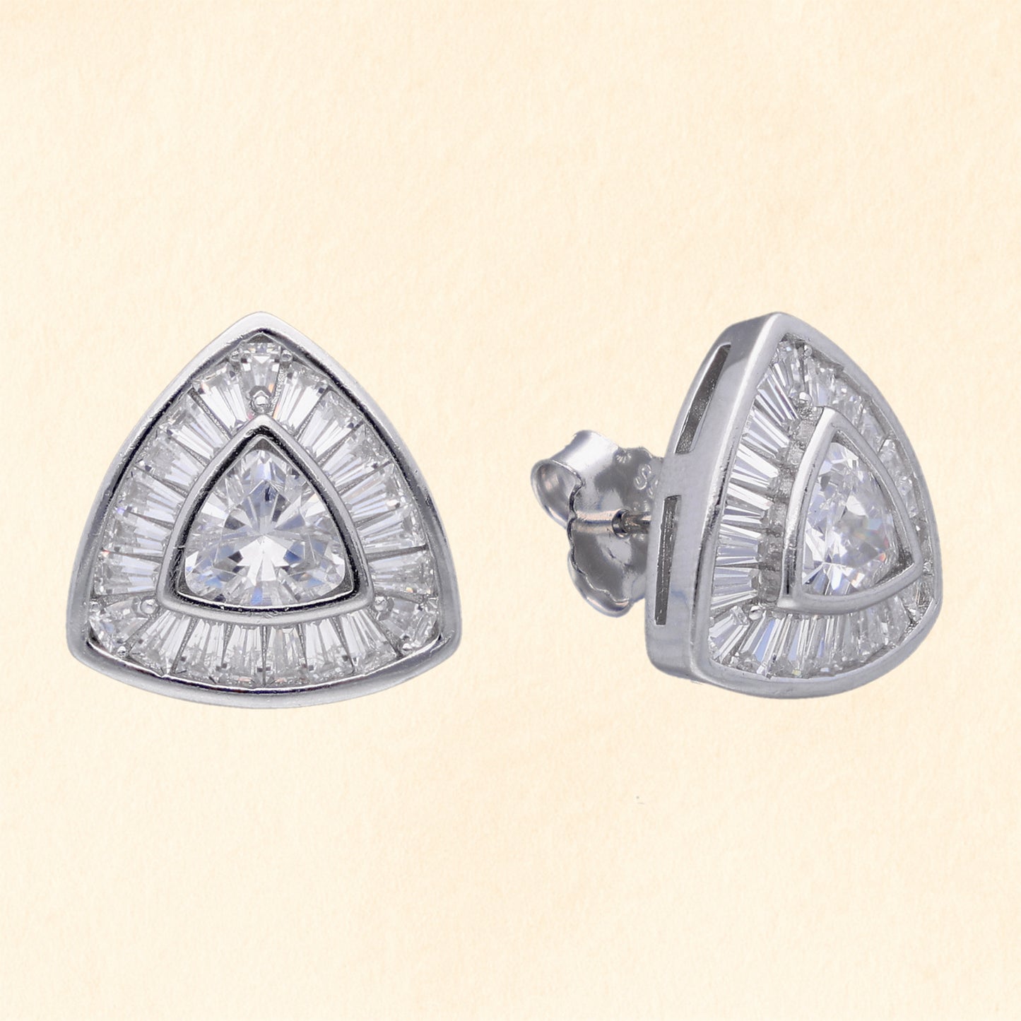 Triangle Crystal Studs