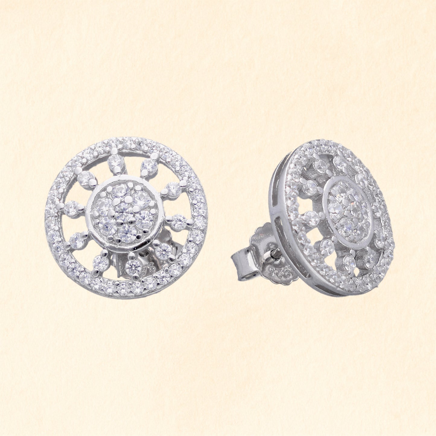Round Crystal Studs