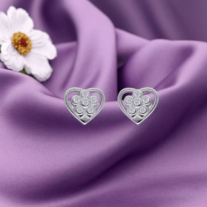 Floral Heart Studs