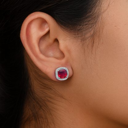 Red Crystal Earrings