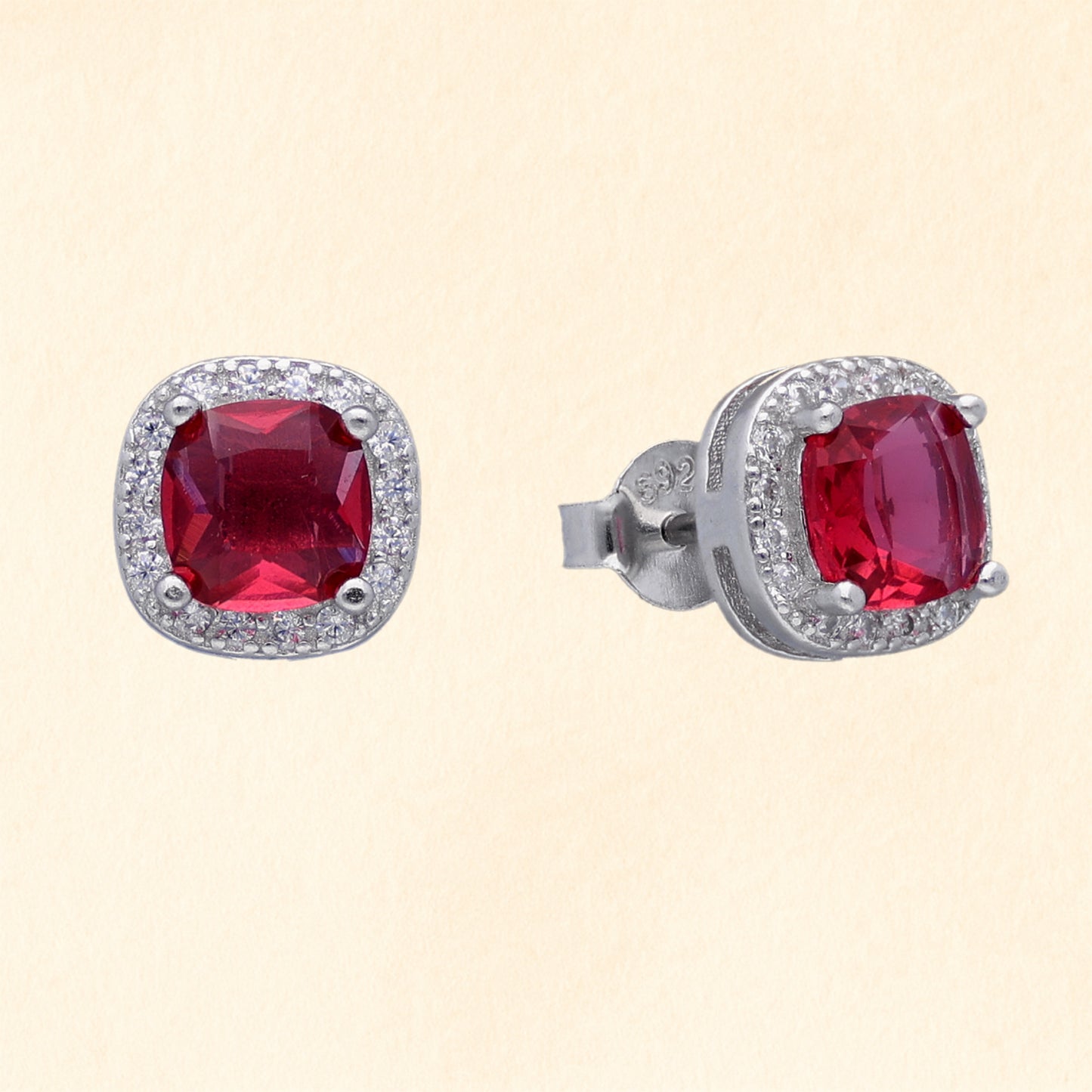 Red Crystal Earrings