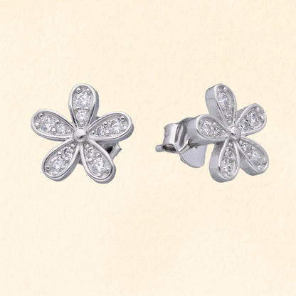 Crystal Flower Studs