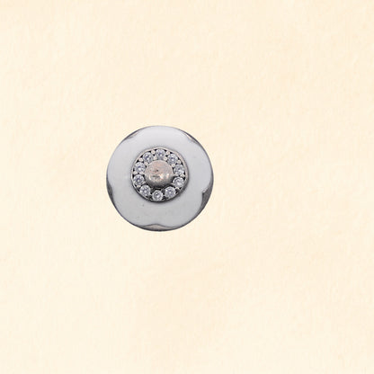 White Enamel Stud Earrings