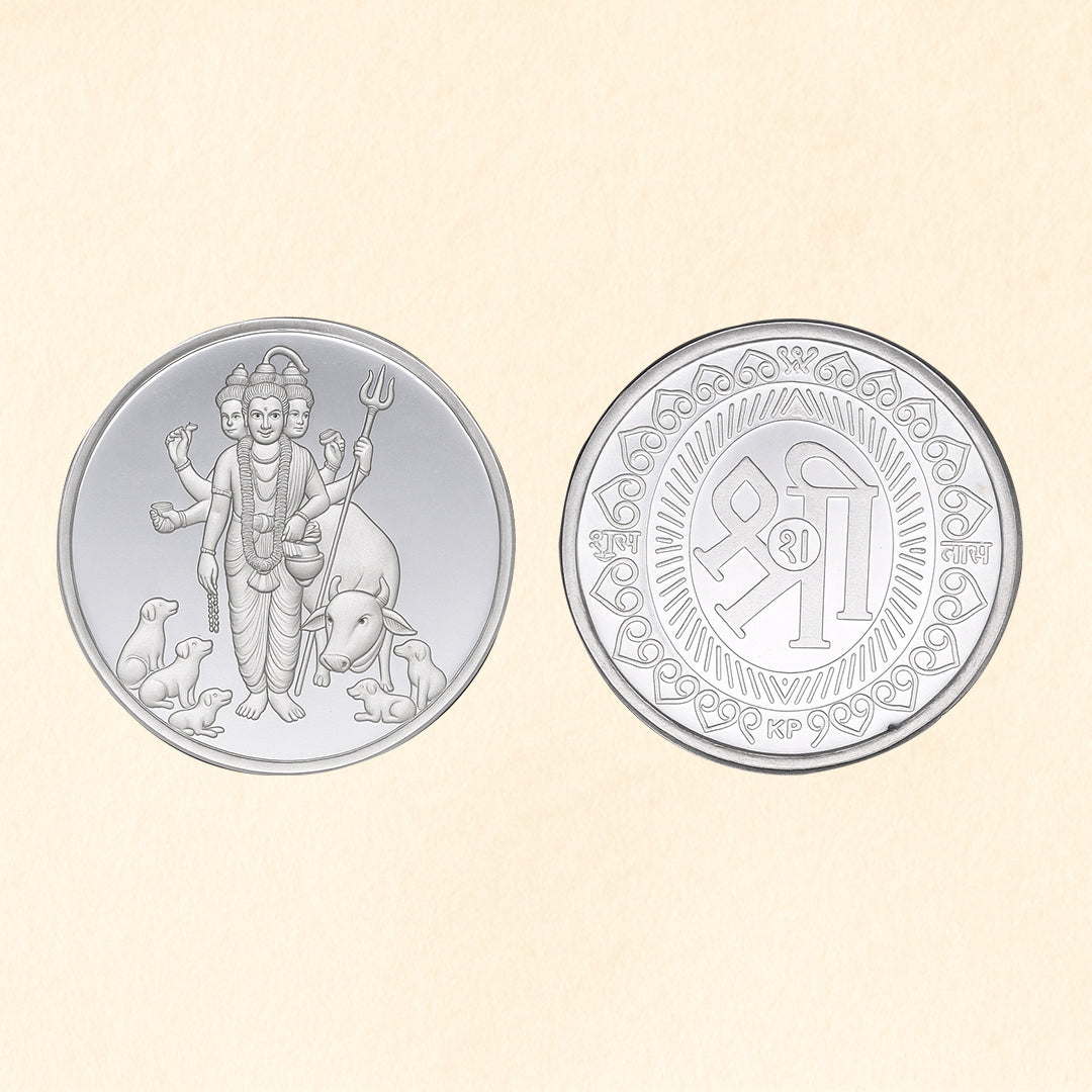 Lord Dattatreya Pure Silver Coin