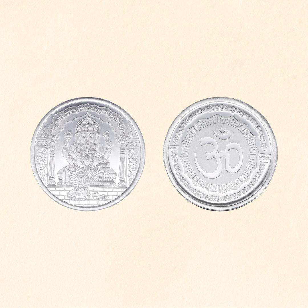 Lord Ganesha Pure Silver Coin