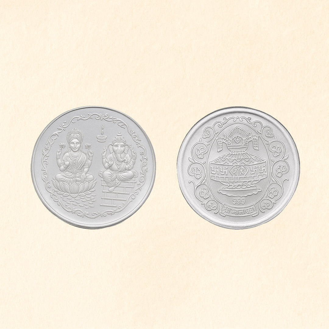 Laxmi Ganesh Pure Silver Coin