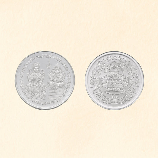 Laxmi Ganesh Pure Silver Coin
