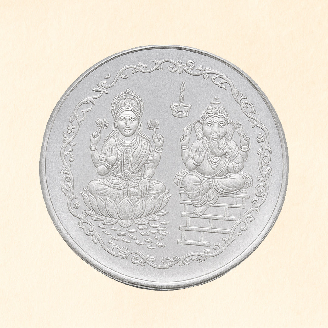 Laxmi Ganesh Pure Silver Coin