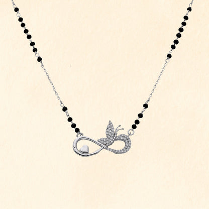 Silver Butterfly Mangalsutra