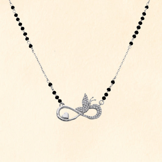 Silver Butterfly Mangalsutra
