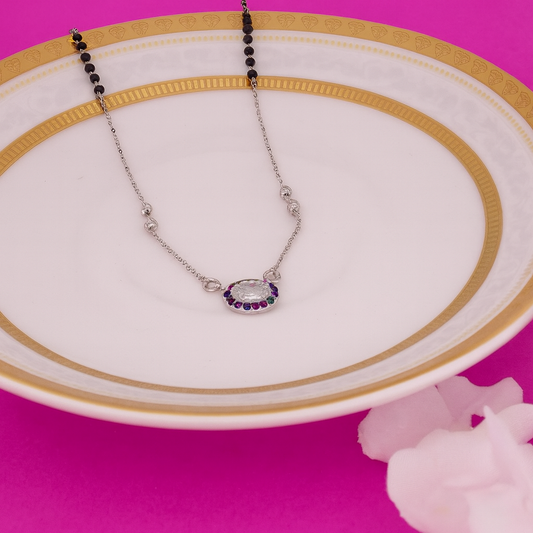 Silver Stone Mangalsutra