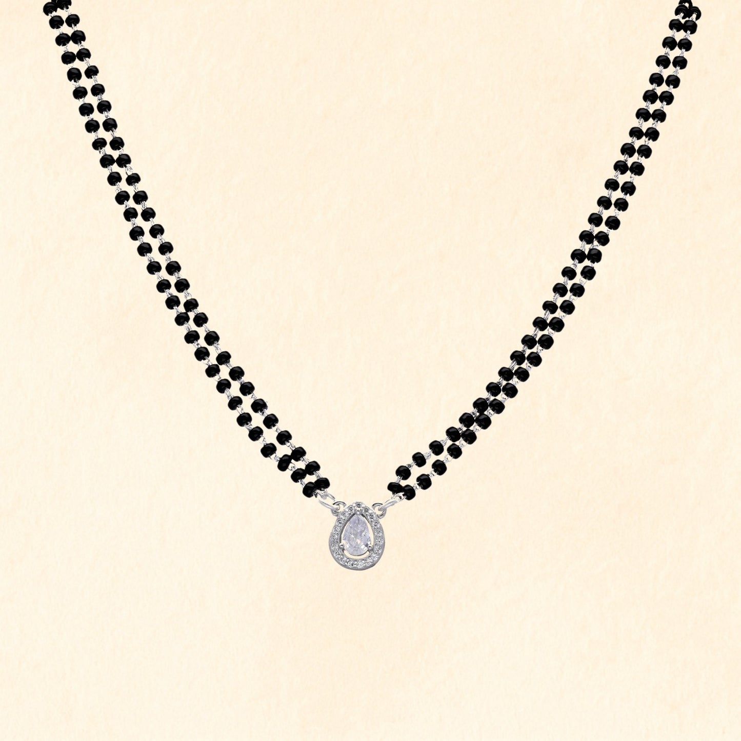 Silver Drop Mangalsutra