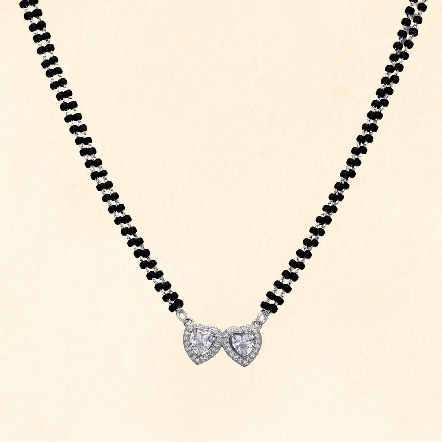 Double Heart Mangalsutra