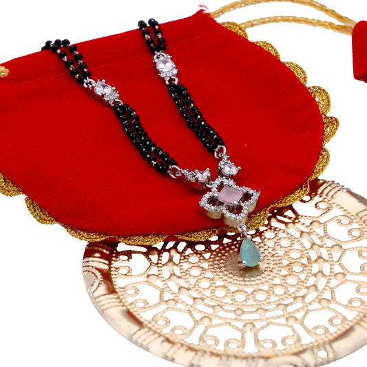 Pink Stone Mangalsutra
