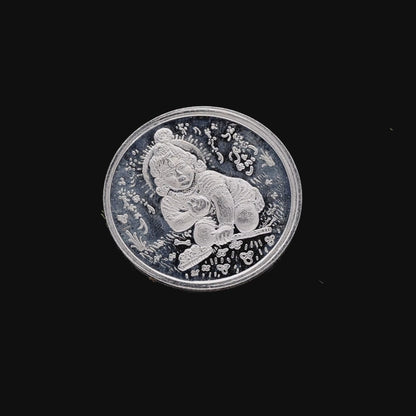 Lord Bal Krishna Pure Silver Coin