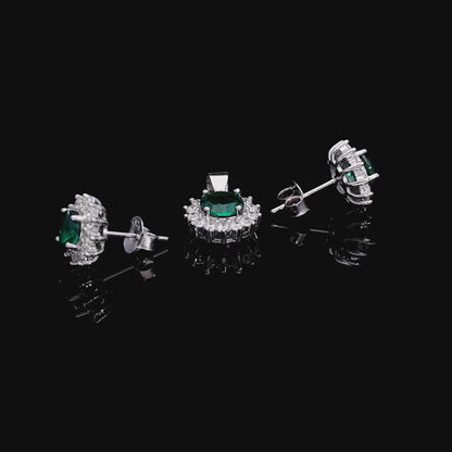 Emerald Radiance Pendant Set