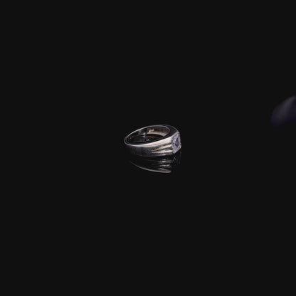 Square Solitaire Ring for Men