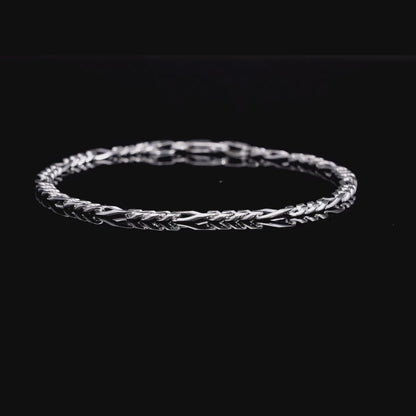 Dual Link Designer Silver Men's Bracelet
