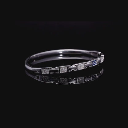 Double Heart CZ Adjustable Bracelet