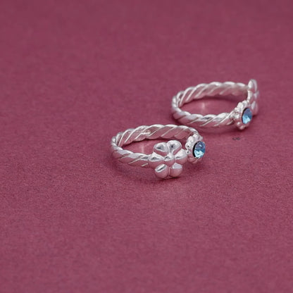 Blue Blossom Toe Ring