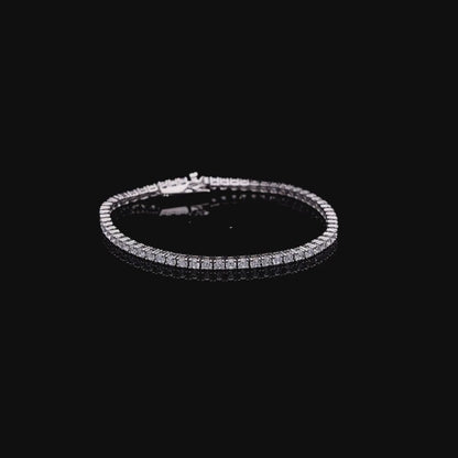 Rose Gold Stripe Enamel Bangle