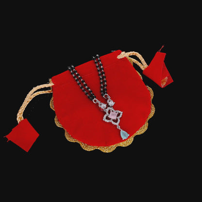 Pink Stone Mangalsutra