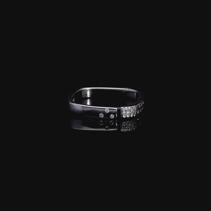 Square Pavé Detail Ring