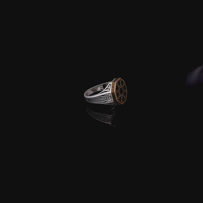 Octagon Star Shield Ring