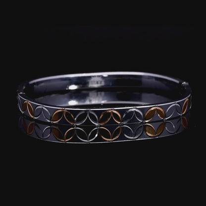 Dual-Tone Leaf Design Bracelet
